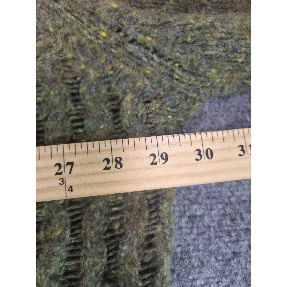 Sherpa Adventure Gear Merino Wool Alpaca Sweater Olive Green Waffle Knit Mens XL